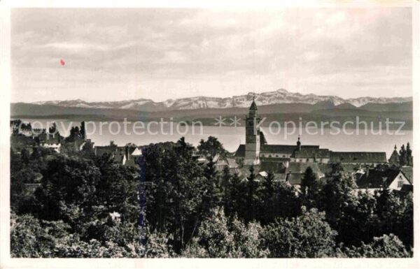 Ueberlingen Bodensee Panorama mit Kirche