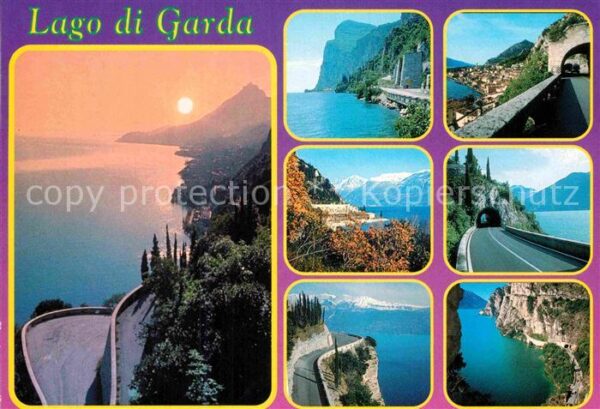 Manerba del Garda Sonnenuntergang Panorama Bucht Tunnel