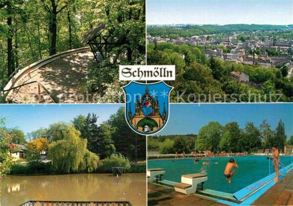 Schmoelln Thueringen Blick vom Pfefferberg Teilansicht Braue