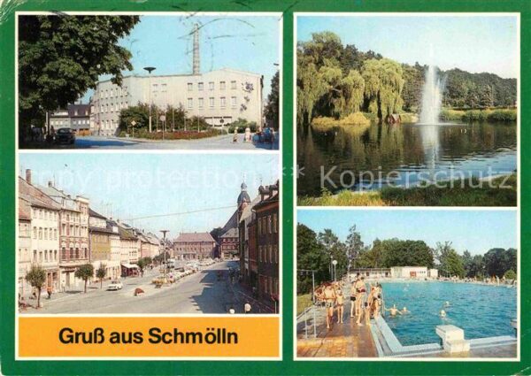 Schmoelln Thueringen Platz der Neuerer Markt Brauereiteich S