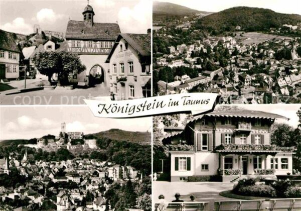 Koenigstein Taunus Schloss Stadttor Fliegeraufnahme
