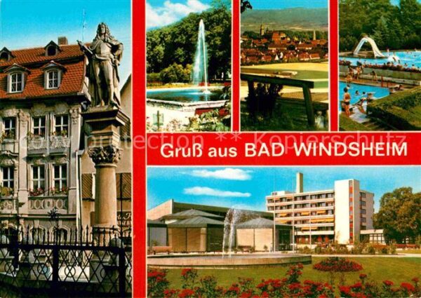 Bad Windsheim Denkmal Brunnen Kurgarten Freibad