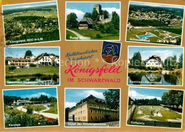 Koenigsfeld Schwarzwald Fliegeraufnahme Gästehaus Vogelnest Kur