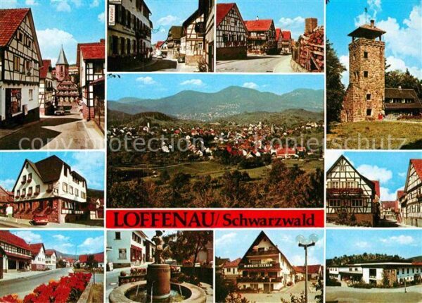 Loffenau Bad Herrenalb Altstadt Brunnen Teilansicht Turm