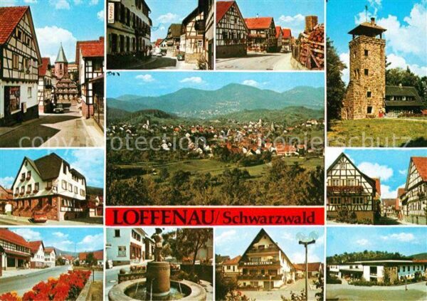 Loffenau Bad Herrenalb Turm Altstadt Fachwerkhäuser Brunnen Ga