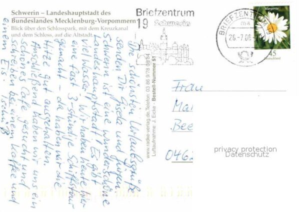 Schwerin Mecklenburg Fliegeraufnahme Schlosspark Kreuzkanal – Bild 2