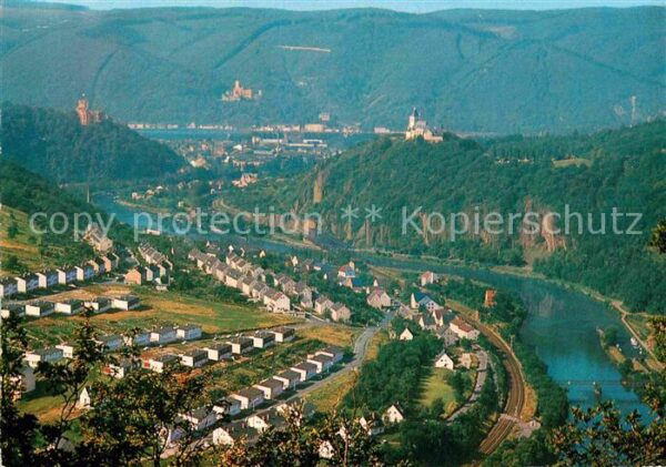 Oberlahnstein Fliegeraufnahme Schloss Stolzenfels Unt