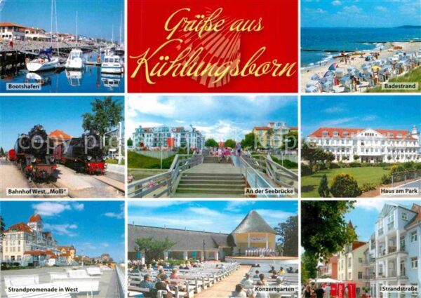 Kuehlungsborn Ostseebad Bootshafen Bahnhof West Molli Promenade