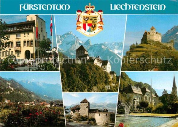 Liechtenstein  Schloss Vaduz Rathaus Schloss Gutenberg
