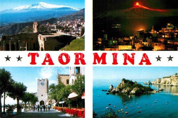 Taormina Sizilien Ätna Burg Panorama