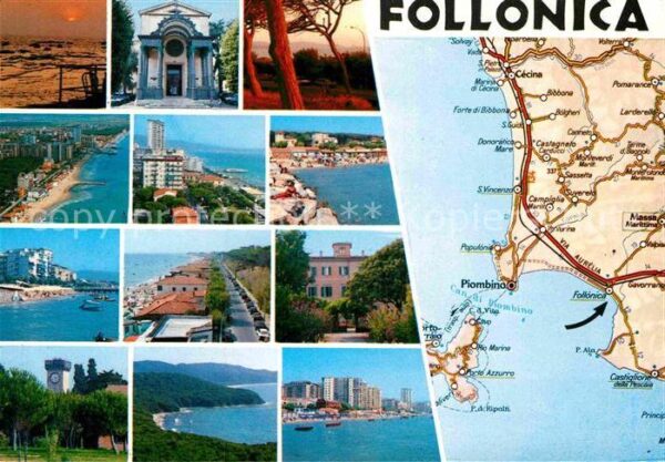 Follonica Fliegeraufnahme Strand Panorama Kirce P