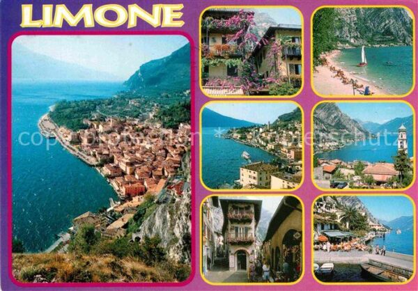 Limone sul Garda Fliegeraufnahme Bucht Kleines Haus Stra