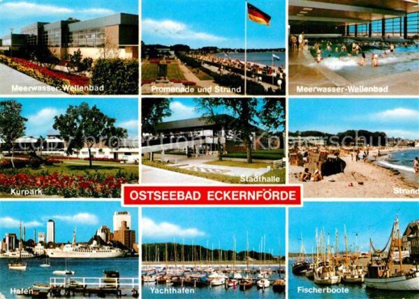 Eckernfoerde Meerwasser Wellenbad Kurpark Hafen Yach