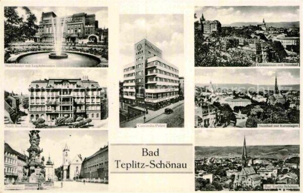 Bad Teplitz-Schoenau Stadttheater Leuchtbrunnen Concordia Pa