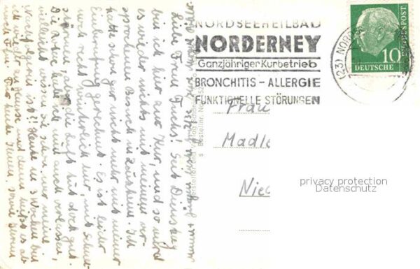 Norderney Nordseebad Dampferankunft Leuchtturm Wellenbad Kur – Bild 2