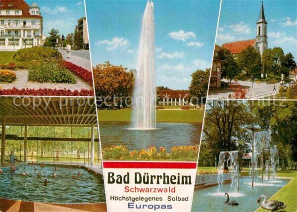 Bad Duerrheim Solbad Kurhaus Fontäne Kirche Schwanent