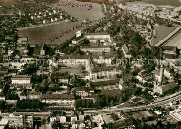 Wuerzburg Fliegeraufnahme Luitpoldkrankenhaus