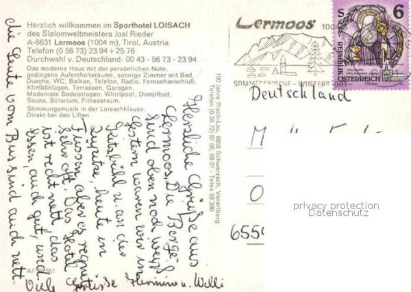 Lermoos Tirol Sporthotel Loisach Slalomweltmeistr Jos – Bild 2