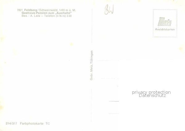 Feldberg Schwarzwald Gasthaus Pension zum Auerhahn – Bild 2