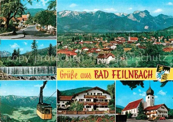 Bad Feilnbach Teilansicht Panorama Seilbahn Gasthof K