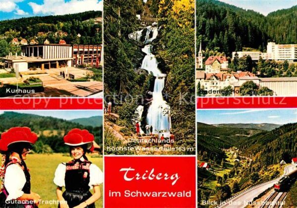 Triberg Schwarzwald Kurhaus Wasserfälle Gutacher Trachten N