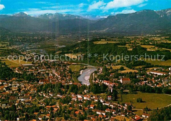 Bad Toelz im Isartal Fliegeraufnahme