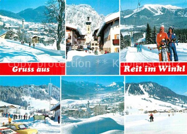 Reit Winkl Orts und Teilansichten Skilift Skipiste