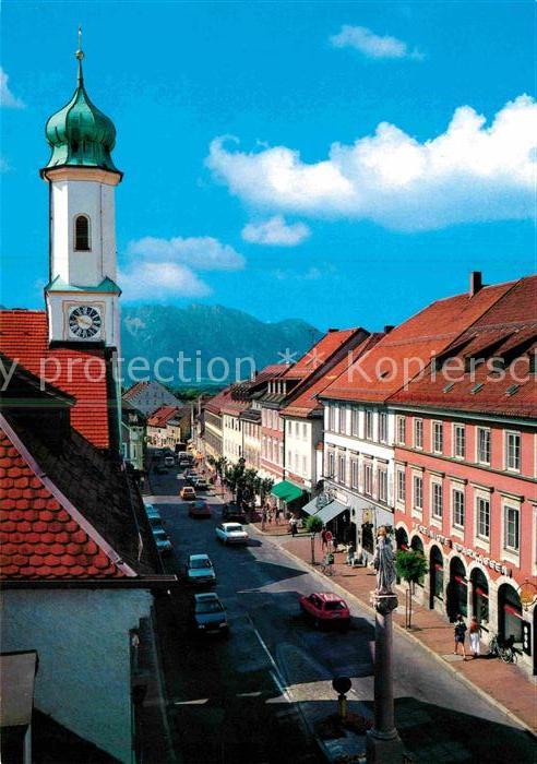 Murnau Staffelsee Marktstrasse Mariensäule Mariahilfkirch