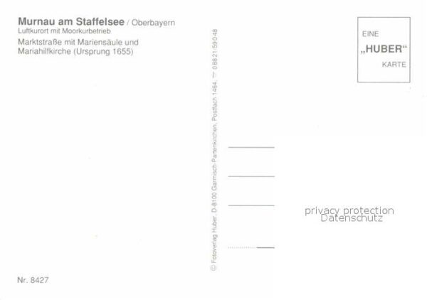 Murnau Staffelsee Marktstrasse Mariensäule Mariahilfkirch – Bild 2