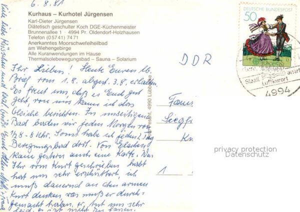 Preussisch Oldendorf Kurhaus Kurhotel Jürgensen Hallenbad – Bild 2