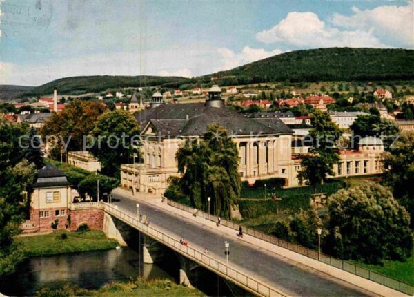 Bad Kissingen Ludwigsbrücke mit Saale und Regentenbau