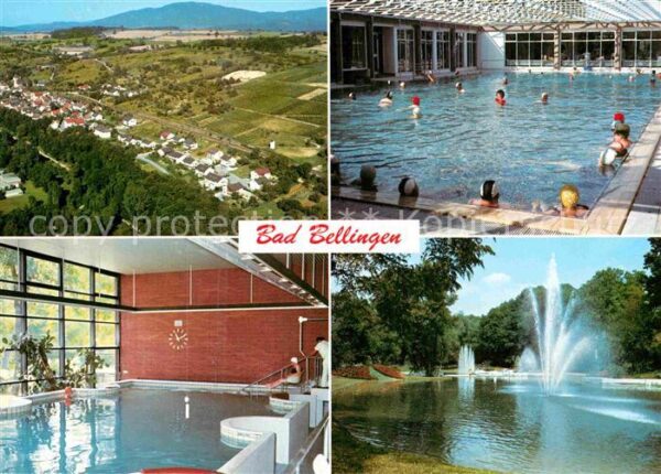 Bad Bellingen Fliegeraufnahme Hallen und Freibad Park