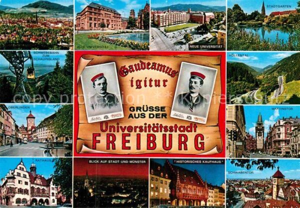 Freiburg Breisgau Alte und Neue Uni Stadtgarten Schauinsl