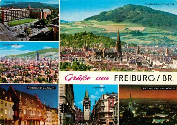 Freiburg Breisgau Universität Münster Stadtblick Histor K