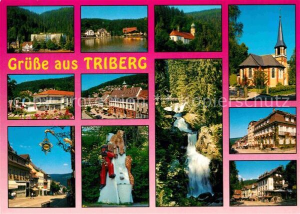 Triberg Schwarzwald Teilansichten Narrenbrunnen Wasserfälle