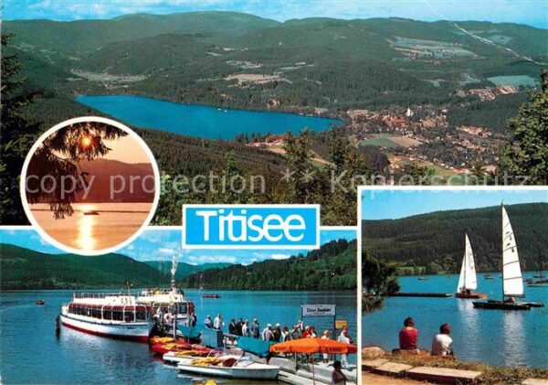 Titisee Fliegeraufnahme Bootsanlegestelle Segel