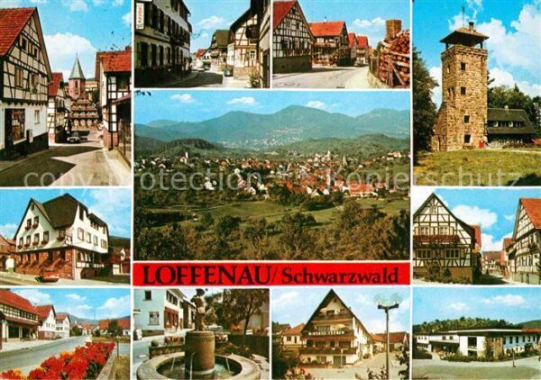 Loffenau Bad Herrenalb Teilansichten Panorama Aussichtsturm Br