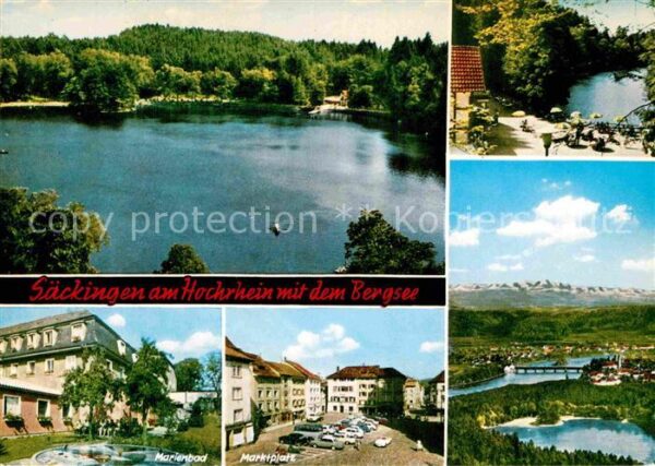 Saeckingen Rhein Bergsee Marienbad Marktplatz Panorama