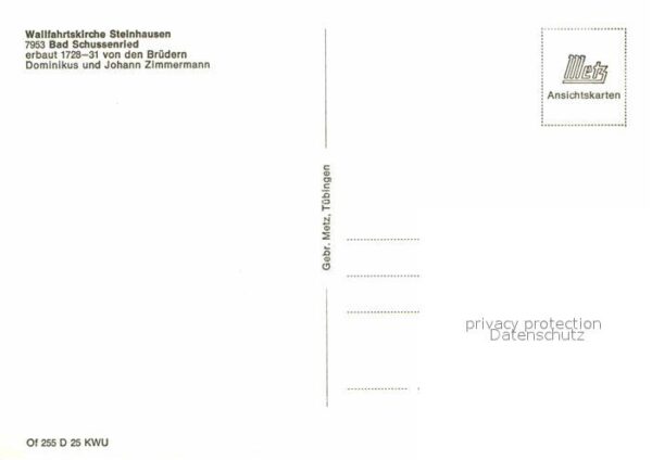 Bad Schussenried Wallfahrtskirche Steinhausen Wand und D – Bild 2