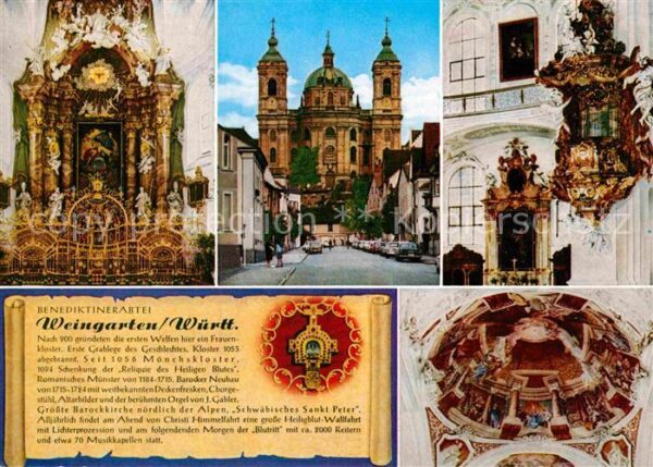 Weingarten Wuerttemberg Benediktinerabtei Barockkirche Kanzel D