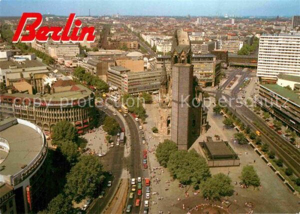 Berlin Fliegeraufnahme Kaiser Wilhelm Gedächtn