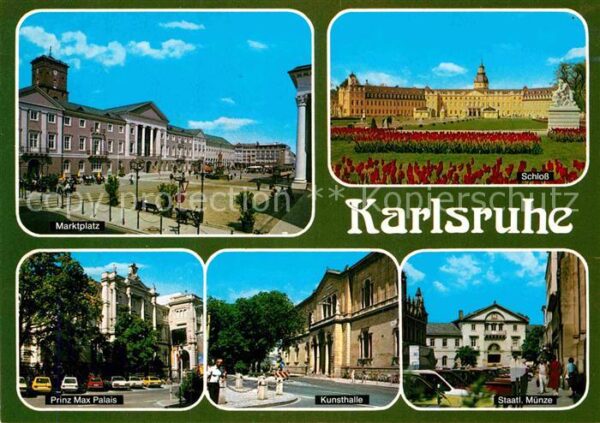 Karlsruhe Baden Marktplatz Schloss Prinz Max Palais Kun