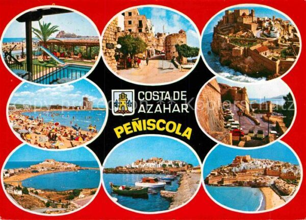 Peniscola Teilansichten Schloss Hafen