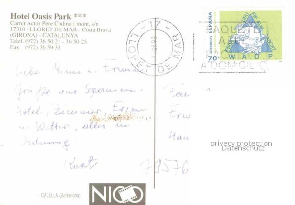 Lloret de Mar Hotel Oasis Park Schwimmbad Strand – Bild 2