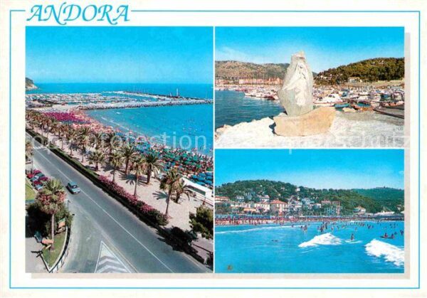 Andora Strand Promenade Sculptur Wellenbad