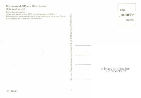 Mittenwald Bayern Geigenbauwerkstätte Panorama Pfarrkirch – Bild 2