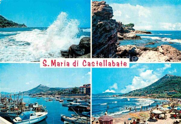 Santa Maria di Castellabate Brandung Fischereihafen Strand