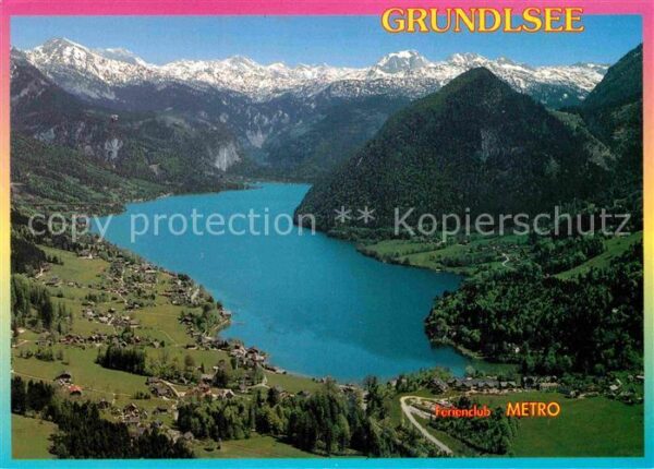 Grundlsee Steiermark Fliegeraufnahme mit Ferienclub Metro