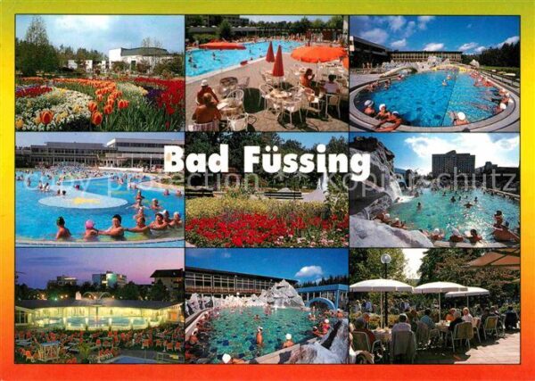 Bad Fuessing Kurpark Schwimmbäder Kurhaus Terrasse