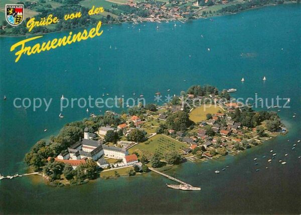 Fraueninsel Chiemsee Fliegeraufnahme mit 1000jährigem Kloste